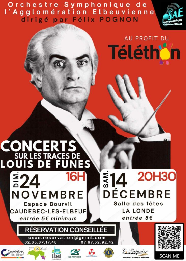 Le 24 novembre 2024: « Concert Sur les traces de Louis de Funes. »