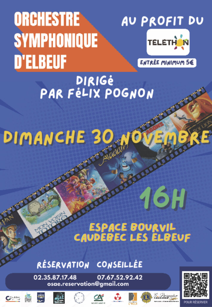Le 30 novembre 2025 à 16H00: « Au profit du Téléthon » salle Bourvil  Caudebec les Elbeuf.